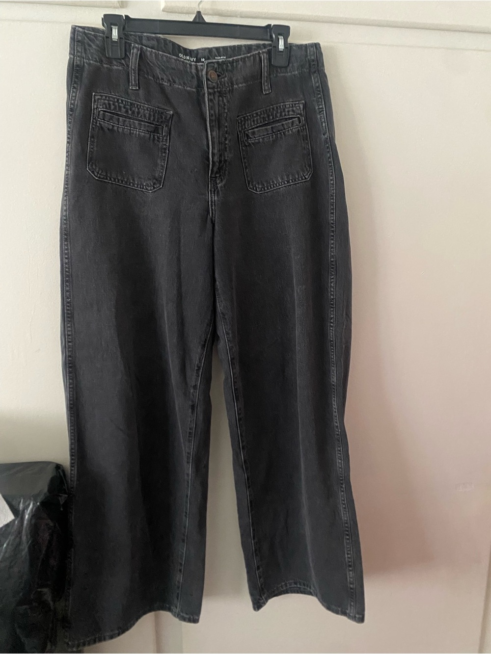 Old Navy Black High-Rise Wide Leg Jeans